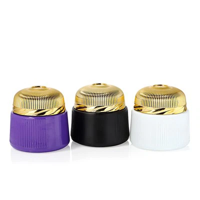 Cosmetic Jars With Gold Lids